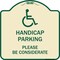 Signmission Handicap Parking Please Considerate Heavy-Gauge Aluminum Sign, 18" x 18", TG-1818-23921 A-DES-TG-1818-23921 - alternate 1